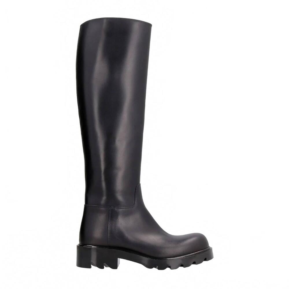NEW BOTTEGA VENETA women's strut knee-high boots in black